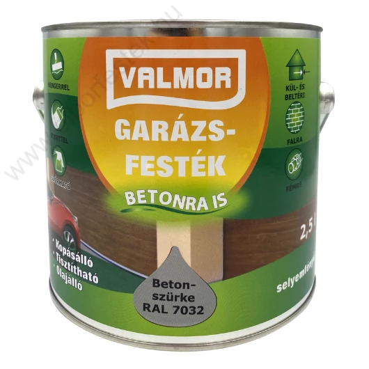 Valmor betonszürke 2,5 l Garázsfesték RAL 7032