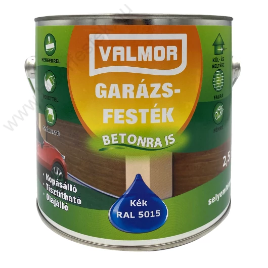 Valmor kék 2,5 l Garázsfesték RAL 5015