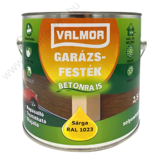 Valmor sárga 2,5 l Garázsfesték RAL 1023