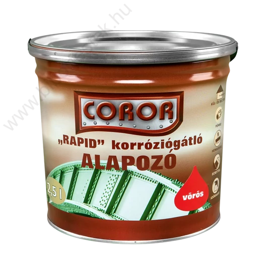 Coror Rapid vörös 2,5 l Korróziógátló alapozó
