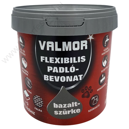 Valmor Flexibilis Padlóbevonat bazaltszürke 1 l