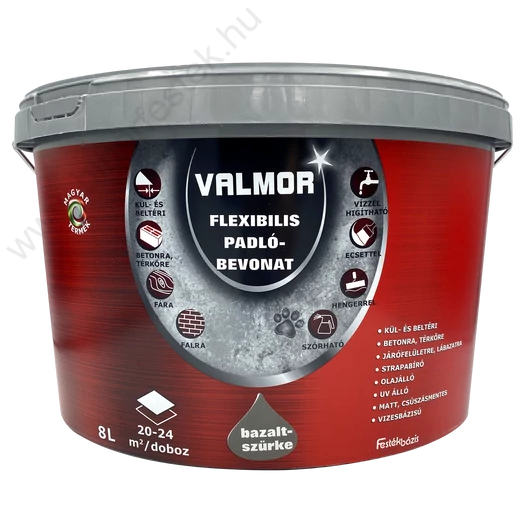 Valmor Flexibilis Padlóbevonat bazaltszürke 8 l