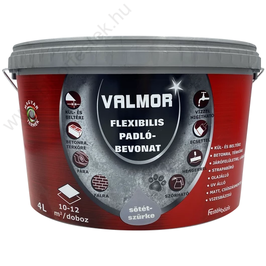 Valmor Flexibilis Padlóbevonat sötétszürke 4 l
