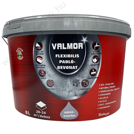 Valmor Flexibilis Padlóbevonat sötétszürke 8 l