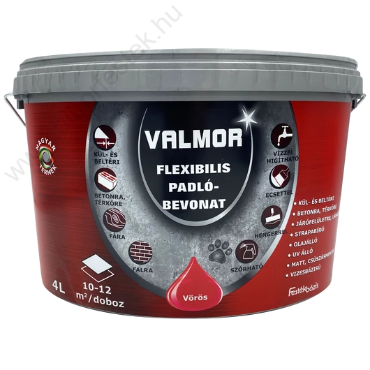 Valmor Flexibilis Padlóbevonat vörös 4 l