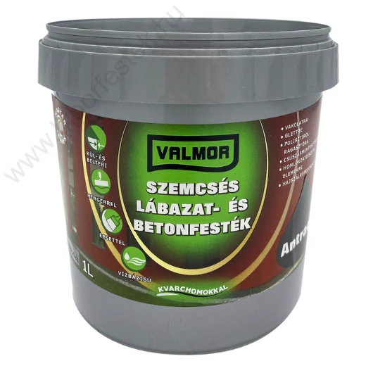 VALMOR Szemcsés antracit 1 l Lábazat- és Betonfesték