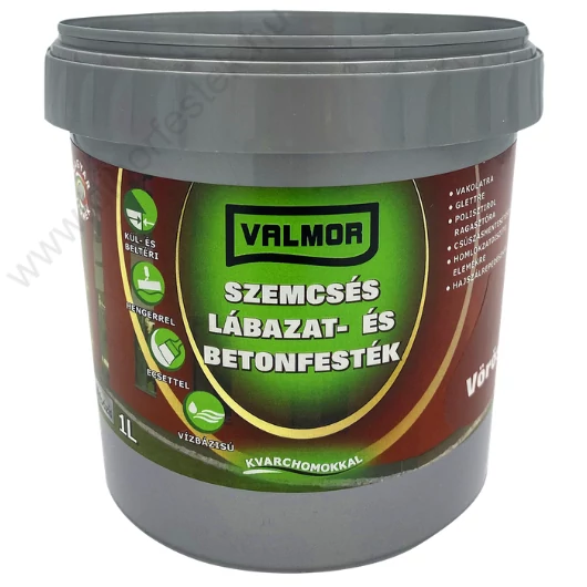 VALMOR Szemcsés vörös 1 l Lábazat- és Betonfesték