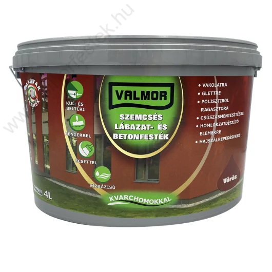 VALMOR Szemcsés vörös 4 l Lábazat- és Betonfesték