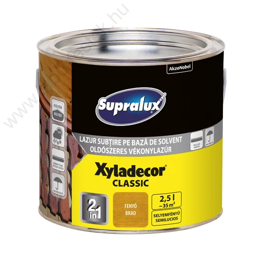 Supralux XYLADECOR Classic oldószeres fenyő 2,5l vékonylazúr