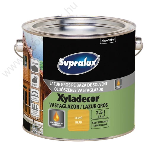 Supralux XYLADECOR fenyő 2,5l selyemfényű oldószeres vastaglazúr