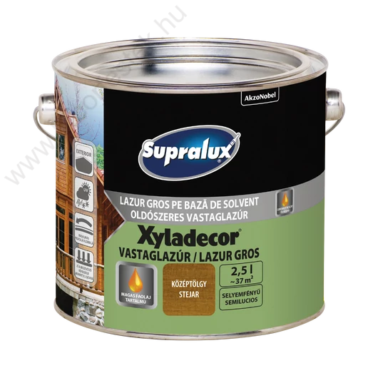 Supralux XYLADECOR középtölgy 2,5l selyemfényű oldószeres vastaglazúr