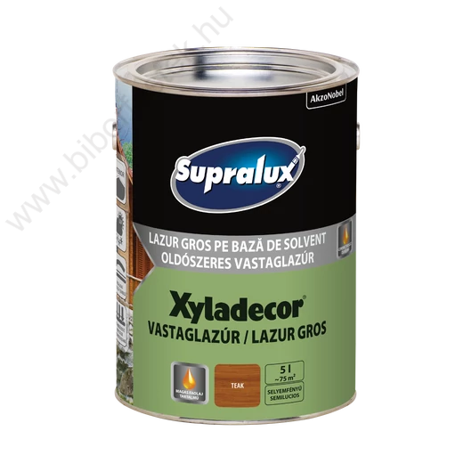 Supralux XYLADECOR teák 5l selyemfényű oldószeres vastaglazúr