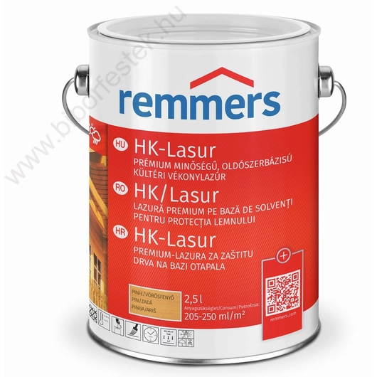 Remmers HK oldószerbázisú hemlokfenyő 5 l kültéri vékonylazúr