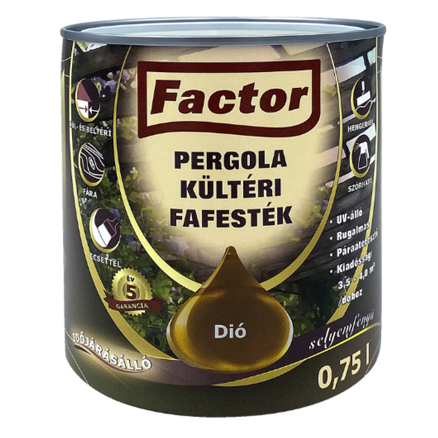 Factor Pergola dió 2,5 l kültéri fafesték