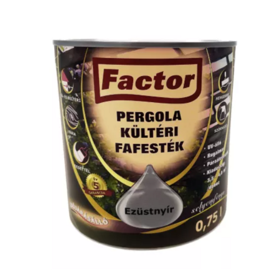Factor Pergola ezüst nyír 2,5 l kültéri fafesték