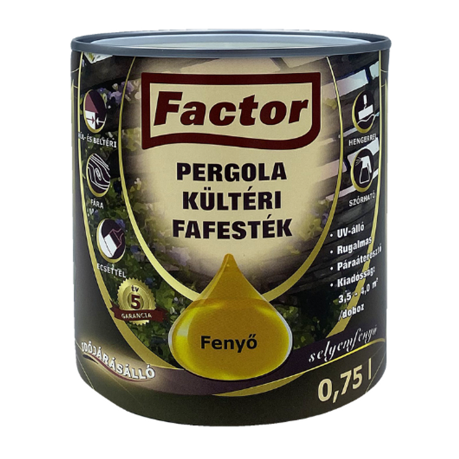 Factor Pergola fenyő 10 l kültéri fafesték
