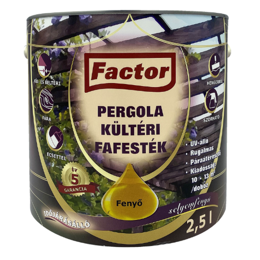 Factor Pergola fenyő 2,5 l kültéri fafesték