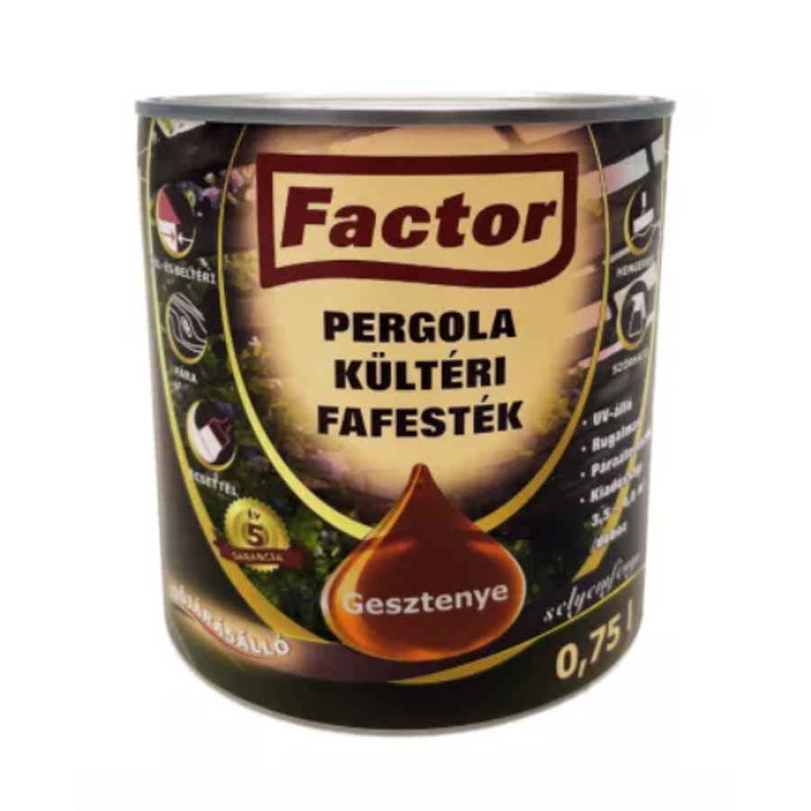 Factor Pergola gesztenye 0,75 l kültéri fafesték