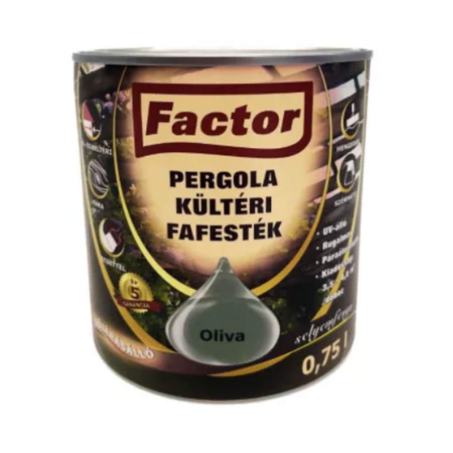Factor Pergola oliva 10 l kültéri fafesték