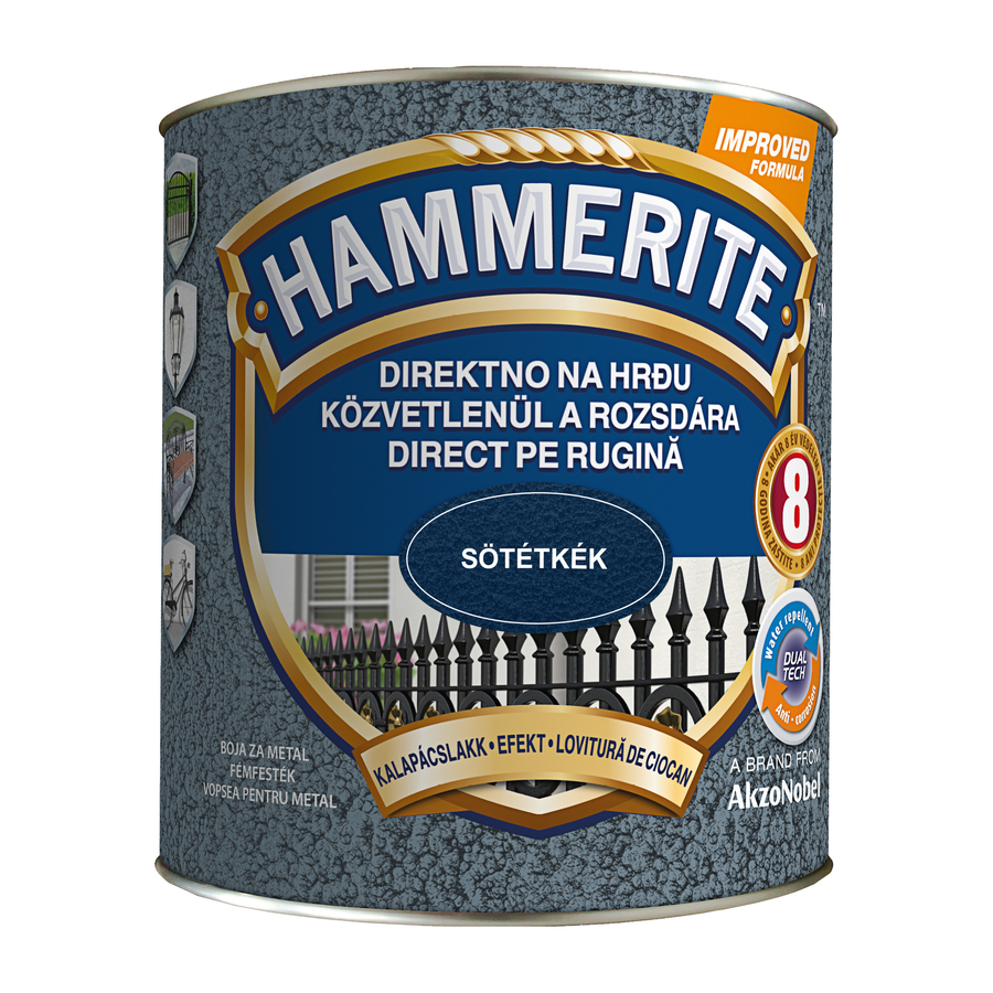 Hammerite közvetlenül rozsdára festék sötétkék kalapácslakk  2,5 l