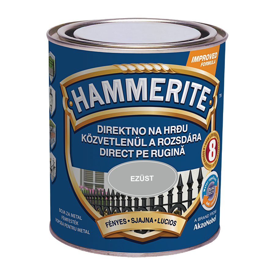 Hammerite közvetlenül rozsdára festék ezüst fényes  0,75 l