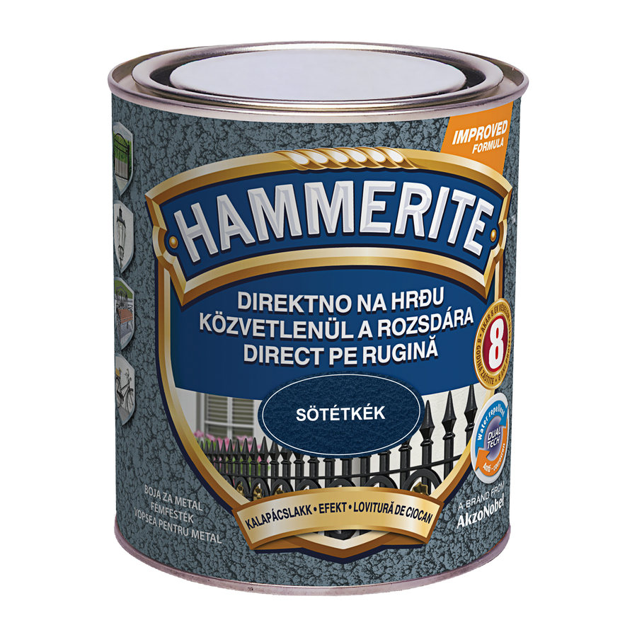 Hammerite közvetlenül rozsdára festék sötétkék kalapácslakk  0,75 l