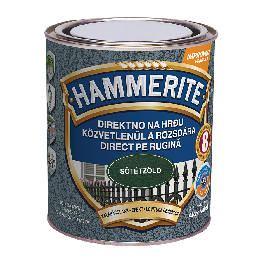 Hammerite közvetlenül rozsdára festék sötétzöld kalapácslakk  0,75 l