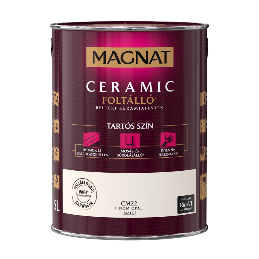 Magnat Ceramic finom opál 5 l foltálló beltéri kerámiafesték matt CM22