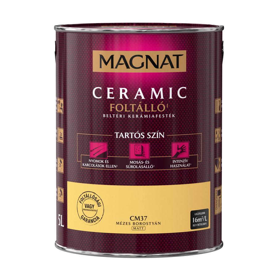 Magnat Ceramic mézes borostyán 5 l foltálló beltéri kerámiafesték matt CM37