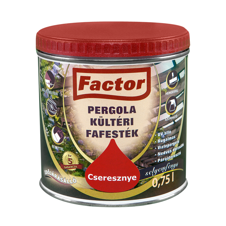 Factor Pergola fehér 0,75 l kültéri fafesték
