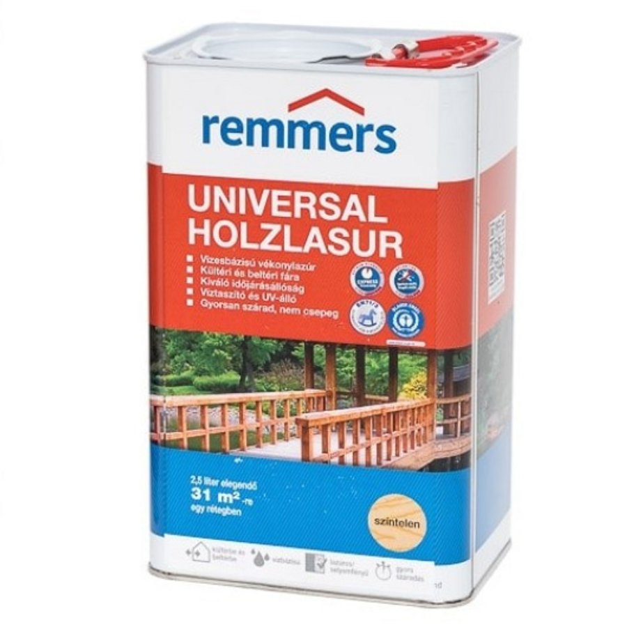 Remmers Universal Vékonylazúr vizesbázisú színtelen 2,5l